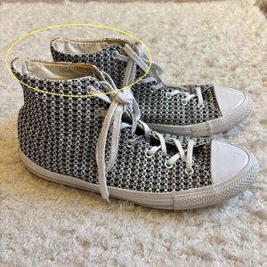 Converse Chuck Taylor All Star Woven High Top Sneaker Shoes Womens US 10 Blk/Wh